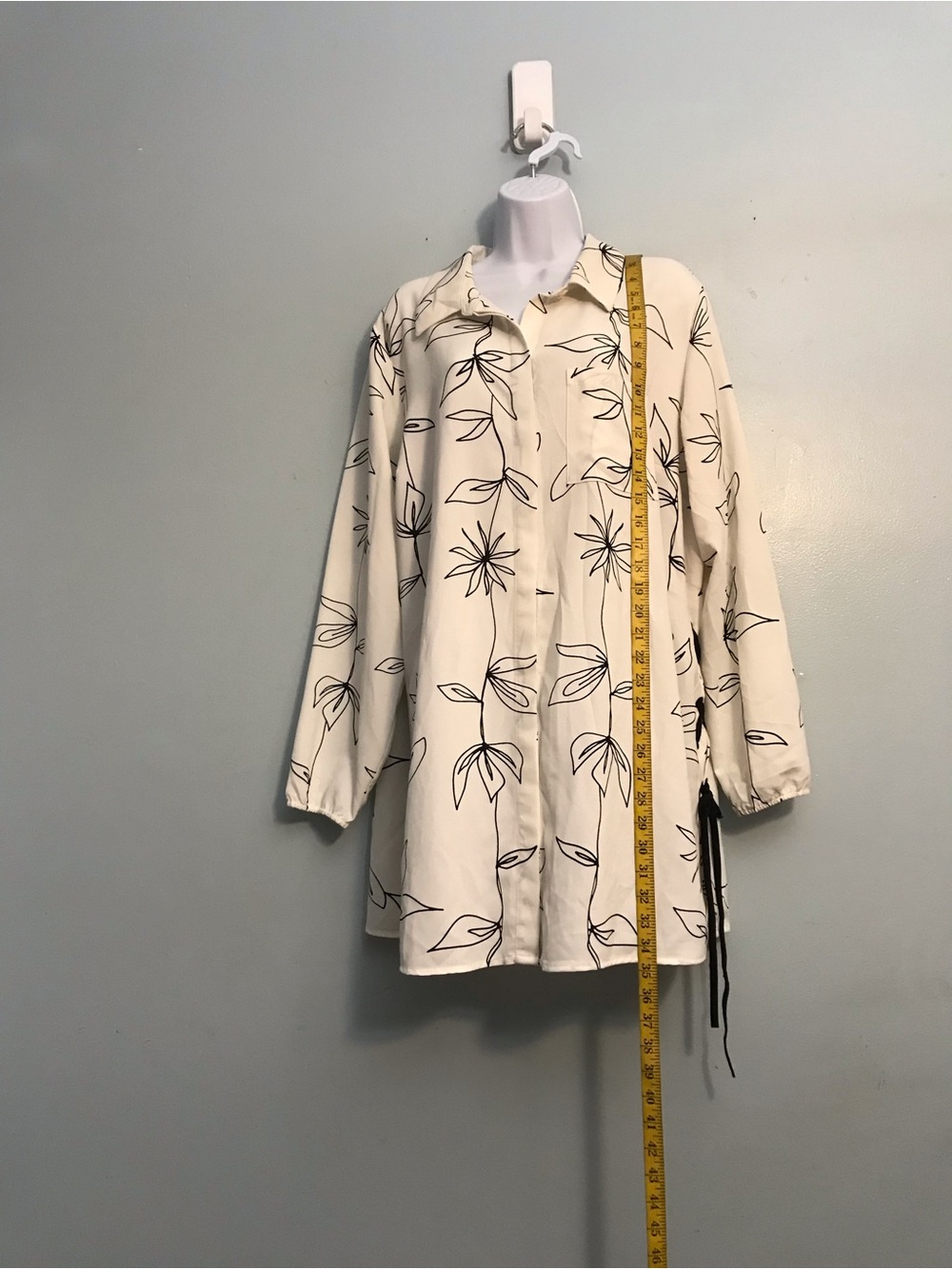 Alfani Cream Floral Button-Front Blouse